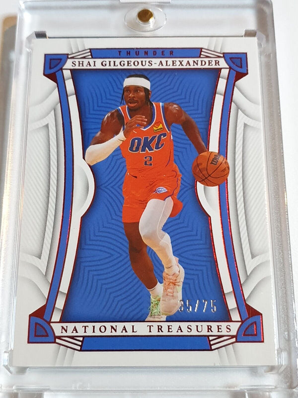 2022 National Treasures Shai Gilgeous-Alexander #62 RED /75 Foil Edition - Rare