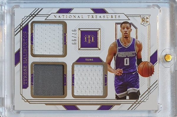 2020 National Treasures Tyrese Haliburton Rookie #PATCH /99 Triple Jersey - Rare