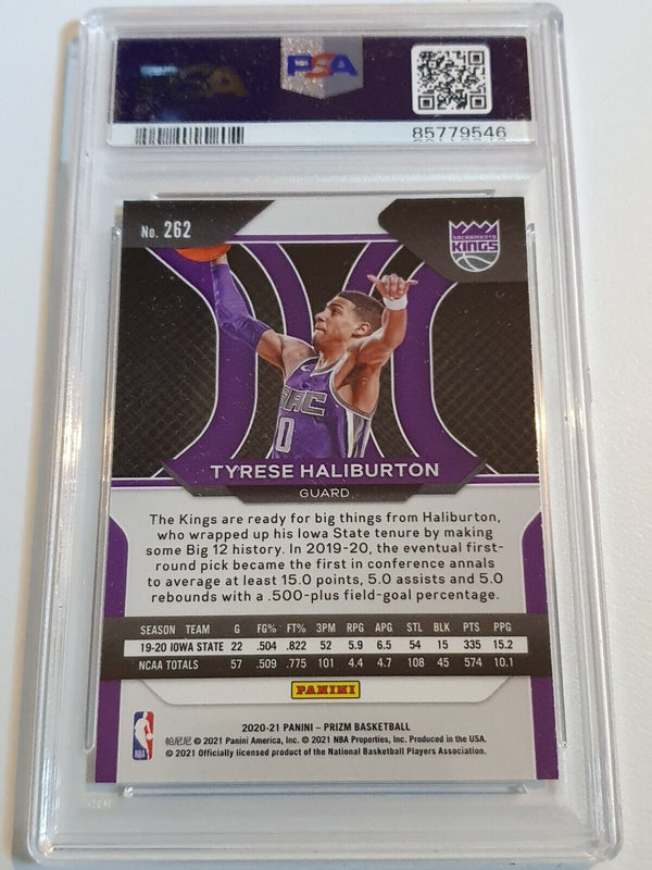 2020-21 Panini Prizm Tyrese Haliburton Rookie #262 RC - PSA 9 (LOW POP)