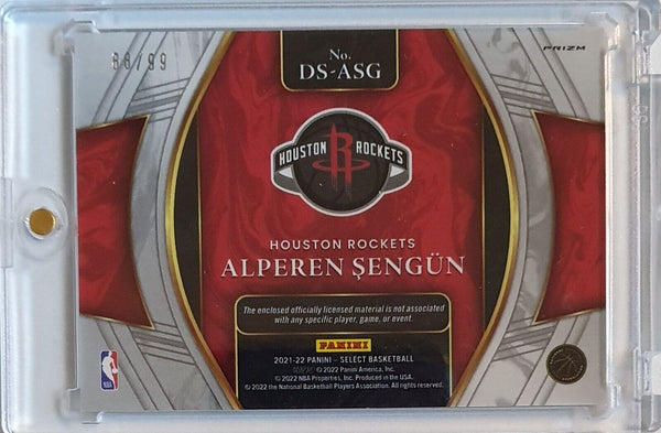 2021 Panini Select Alperen Sengun Rookie #PATCH /99 PURPLE Draft Jersey - Rare