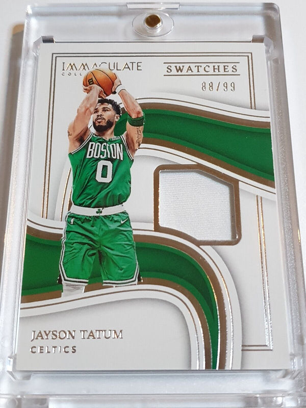 2022 Panini Immaculate Collection Jayson Tatum #PATCH /99 Game Worn Jersey