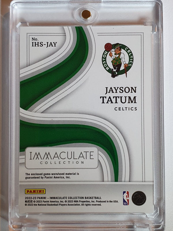 2022 Panini Immaculate Collection Jayson Tatum #PATCH /99 Game Worn Jersey