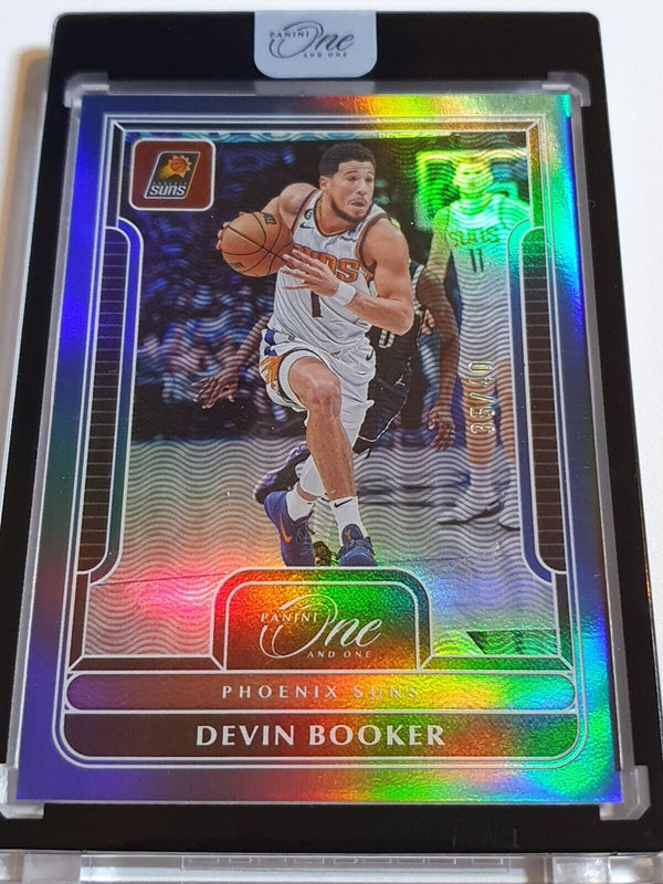 2022 Panini One and One Devin Booker #71 BLUE /40 Holo - Panini Factory Sealed