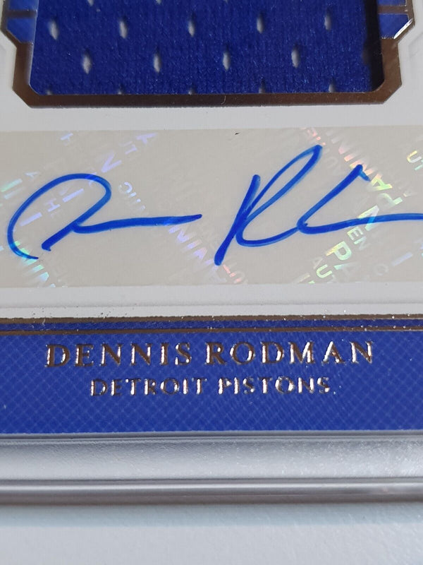 2018 National Treasures Dennis Rodman #PATCH AUTO /99 Game Worn Jersey - Rare
