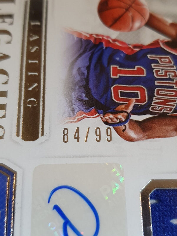 2018 National Treasures Dennis Rodman #PATCH AUTO /99 Game Worn Jersey - Rare