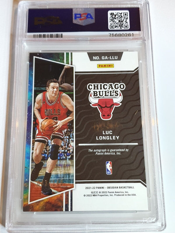2021 Obsidian Luc Longley AUTO Galaxy /149 Holo Autographs PSA 10 (POP 1)