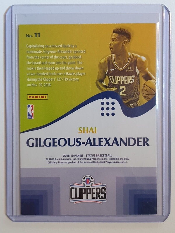 2018 Panini Status Shai Gilgeous-Alexander Rookie #11 Prominence - Rare