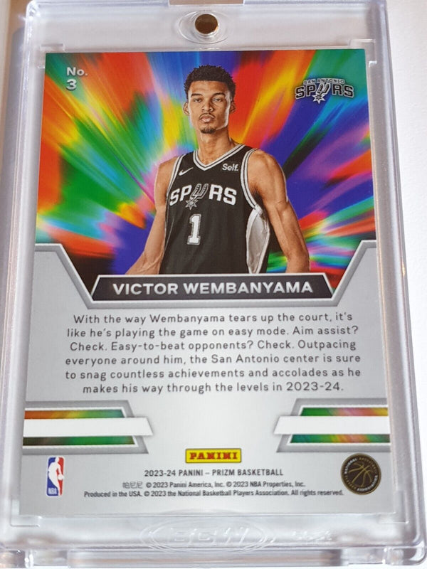 2023 Panini Prizm Victor Wembanyama Rookie #3 Instant Impact RC - Ready to Grade