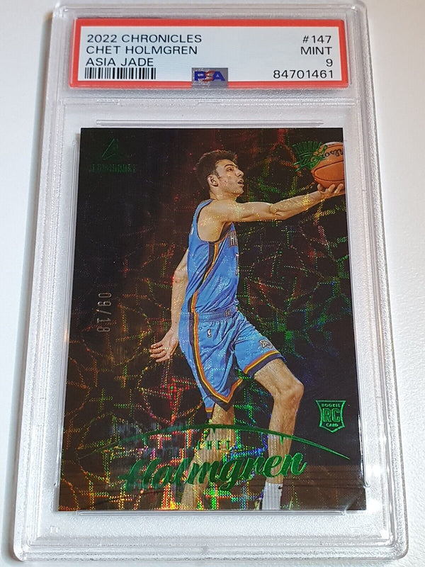 2022 Chronicles Chet Holmgren Rookie #147 JADE /18 HOLO - PSA 9 (POP 1)