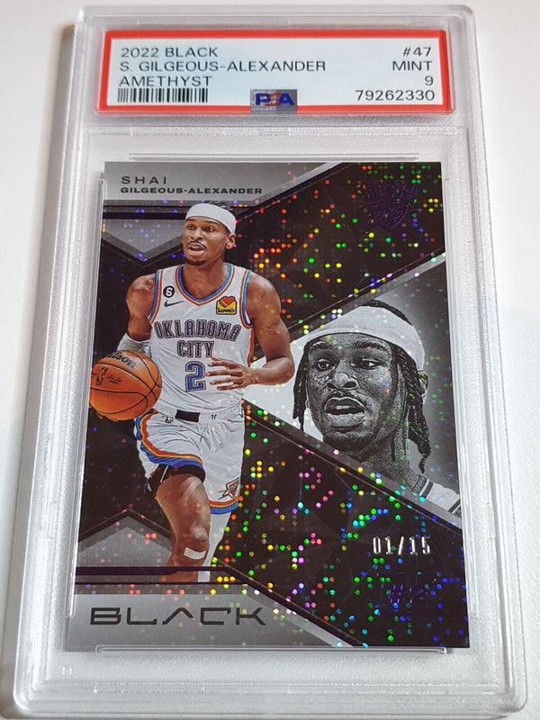 2020 Black Shai Gilgeous-Alexander #47 AMETHYST /15 Prizm - PSA 9 (POP 1)