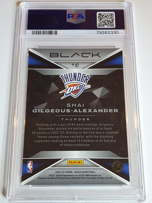 2020 Black Shai Gilgeous-Alexander #47 AMETHYST /15 Prizm - PSA 9 (POP 1)