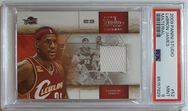 2009 Panini Studio Lebron James #PATCH /249 Game Jersey - PSA 9 (POP 2)