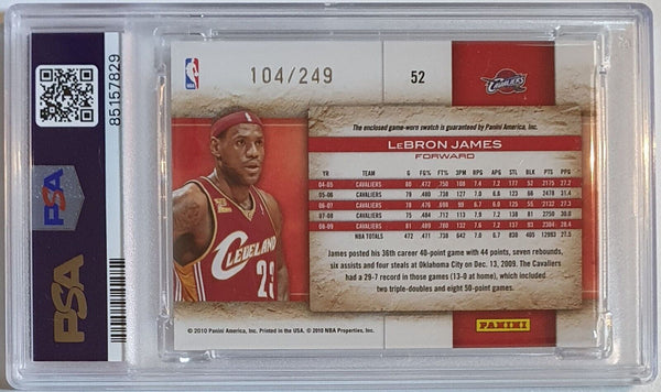 2009 Panini Studio Lebron James #PATCH /249 Game Jersey - PSA 9 (POP 2)