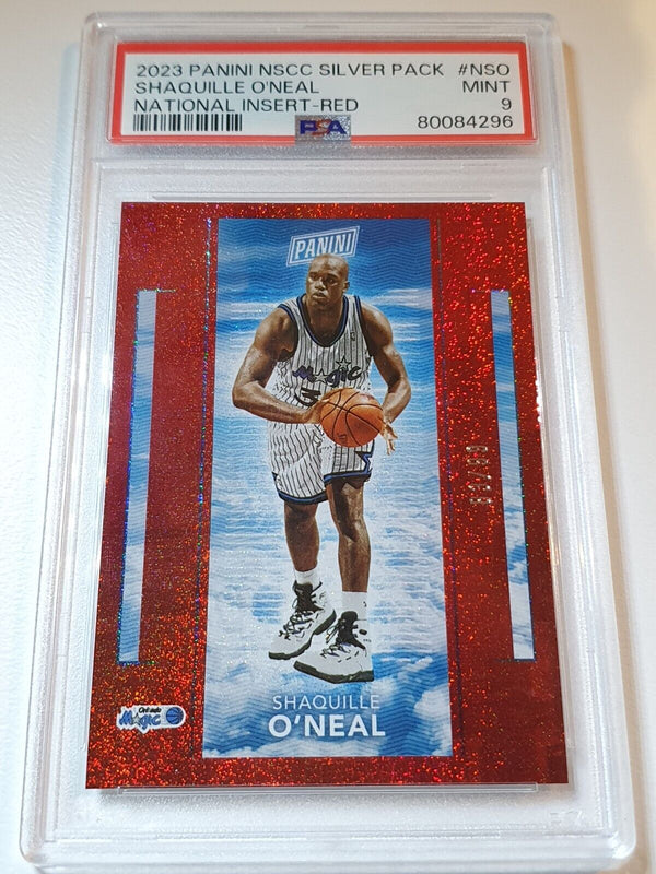 2023 Panini The National Shaquille O'Neal #N-SO RED /99 Holo - PSA 9 (POP 2)