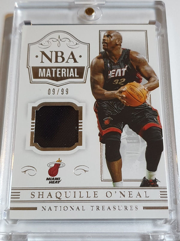 2014 National Treasures Shaquille O'Neal #PATCH /99 Game Worn Jersey - Rare