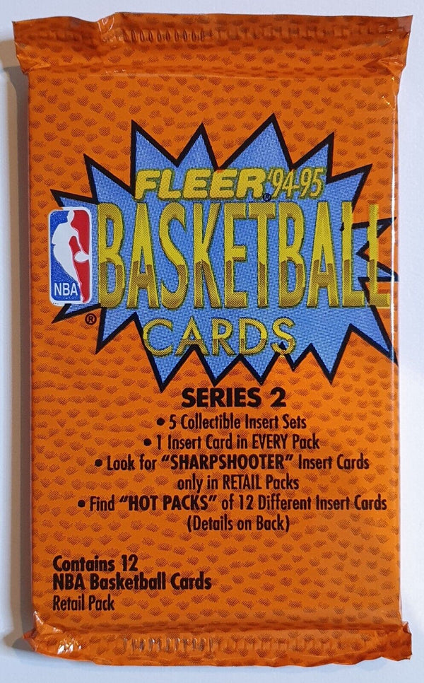 1994-95 Fleer NBA Basketball Retail Series 2 Pack - Factory Sealed Packs