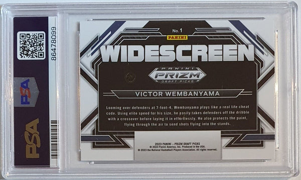 2023 Panini Prizm DPs Victor Wembanyama Rookie #1 Widescreen RC  PSA 9 (Low POP)