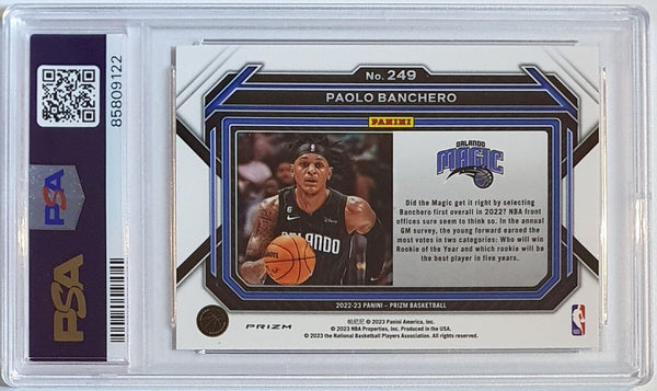 2022 Panini Prizm Paolo Banchero Rookie #249 Variation Holo RC - PSA 9 (Low POP)