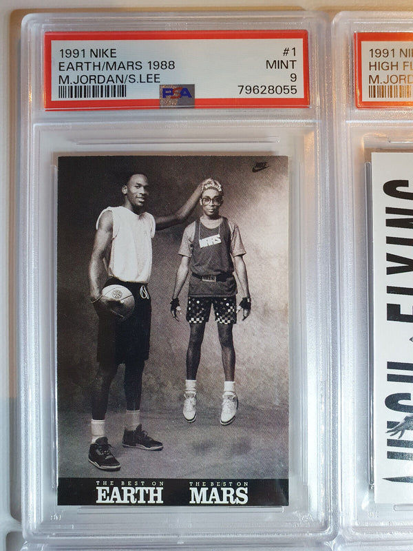 1991 Nike Michael Jordan & Spike Lee COMPLETE 6 Card Set - ALL PSA 9 (Low POP)