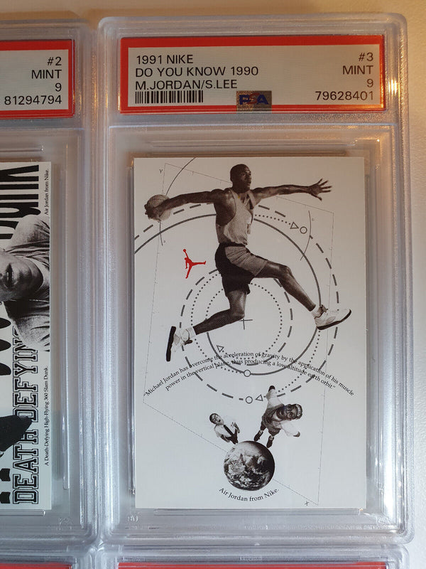 1991 Nike Michael Jordan & Spike Lee COMPLETE 6 Card Set - ALL PSA 9 (Low POP)