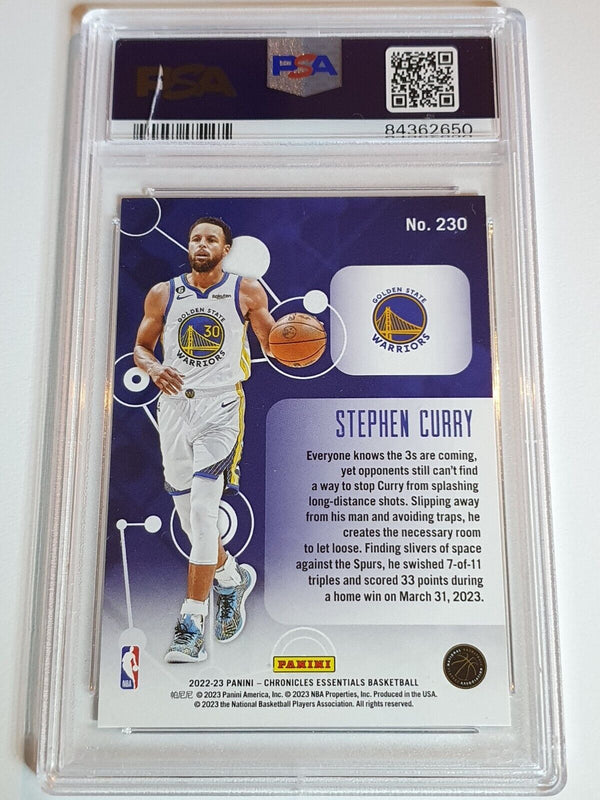 2022 Panini Chronicles Stephen Curry #230 Essentials - PSA 9 (POP 1)