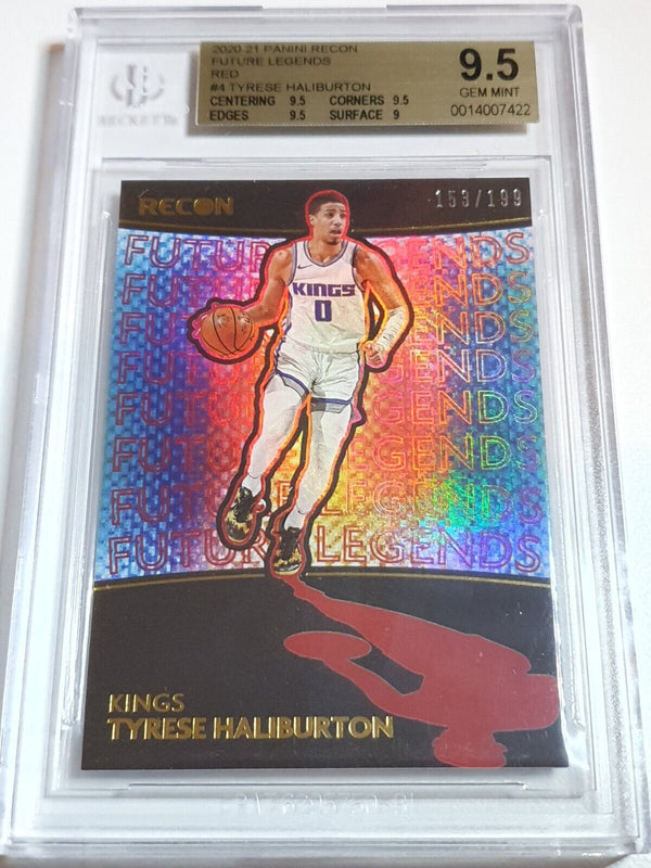 2020 Recon Tyrese Haliburton Rookie #4 RED Holo /199 Legends - BGS 9.5 (POP 1)