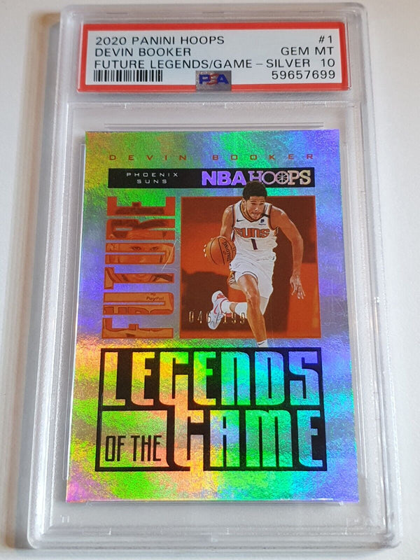 2020 NBA Hoops Devin Booker #1 SILVER /199 Future Legends - PSA 10 (POP 1)