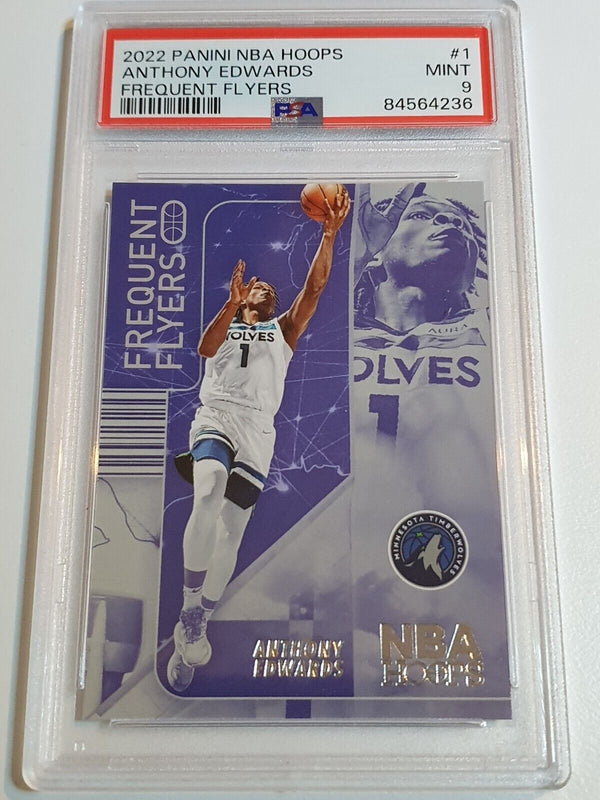 2022 Panini NBA Hoops Anthony Edwards #1 Frequent Flyer - PSA 9 (POP 1)