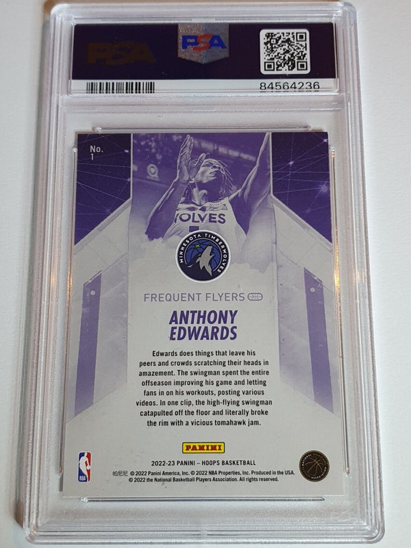 2022 Panini NBA Hoops Anthony Edwards #1 Frequent Flyer - PSA 9 (POP 1)