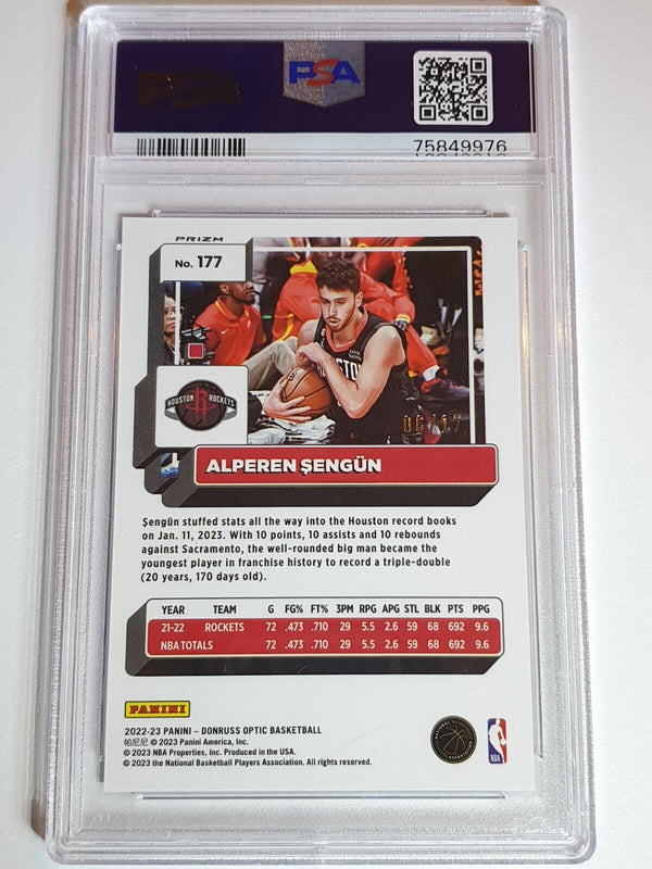 2022 Donruss Optic Alperen Sengun #177 PURPLE STARS /17 FOTL - PSA 9 (POP 1)