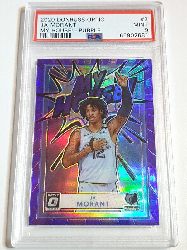 2020 Panini Donruss Optic Ja Morant My House #3 PURPLE HOLO - PSA 9 (Low POP)