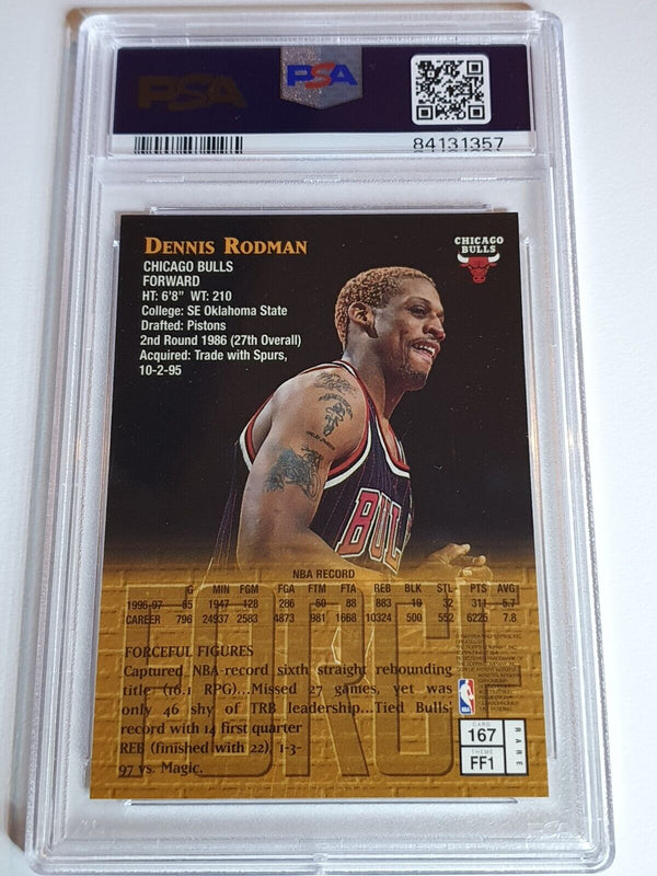 1997 Finest Dennis Rodman #167 With Coating - PSA 9 (POP 5)