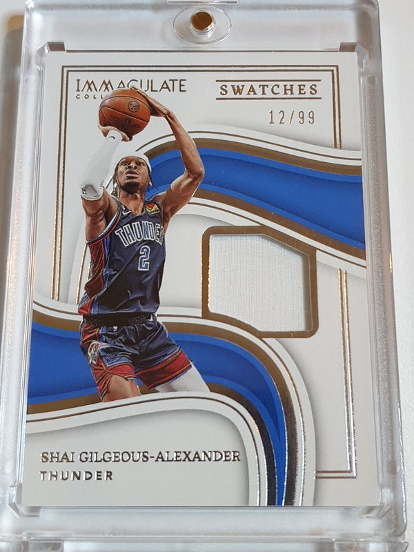 2022 Immaculate Shai Gilgeous-Alexander #PATCH /99 Game Worn Jersey - Rare