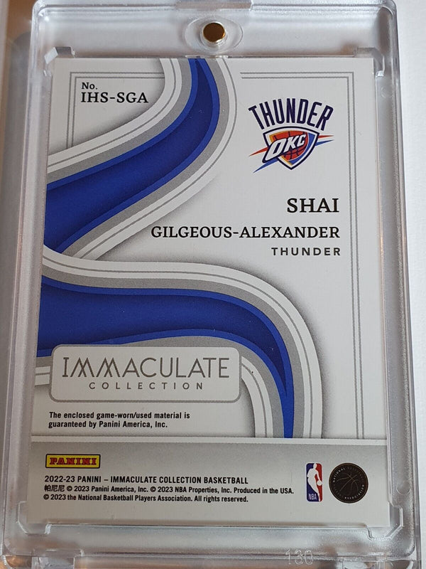2022 Immaculate Shai Gilgeous-Alexander #PATCH /99 Game Worn Jersey - Rare