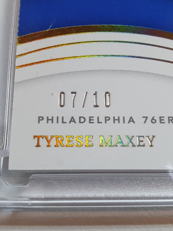 2020 Immaculate Collection Tyrese Maxey #PATCH GOLD /10 Game Worn Jersey - Rare