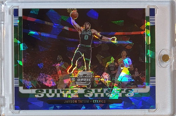 2022 Contenders Optic Jayson Tatum #12 BLUE CRACKED ICE /99 Suite Shots - Rare