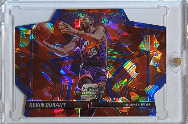 2022 Contenders Optic Kevin Durant #8 BLUE CRACKED ICE /75 Superstar Die-Cut