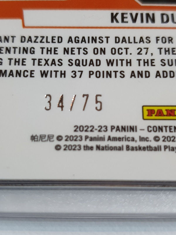 2022 Contenders Optic Kevin Durant #8 BLUE CRACKED ICE /75 Superstar Die-Cut