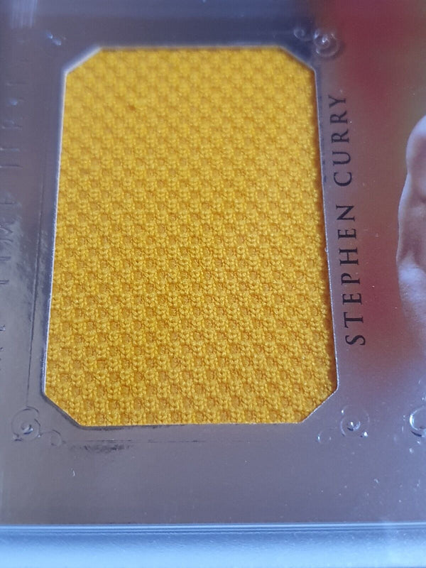 2012 Panini Brilliance Stephen Curry #PATCH Game Worn Yellow Jersey - Rare