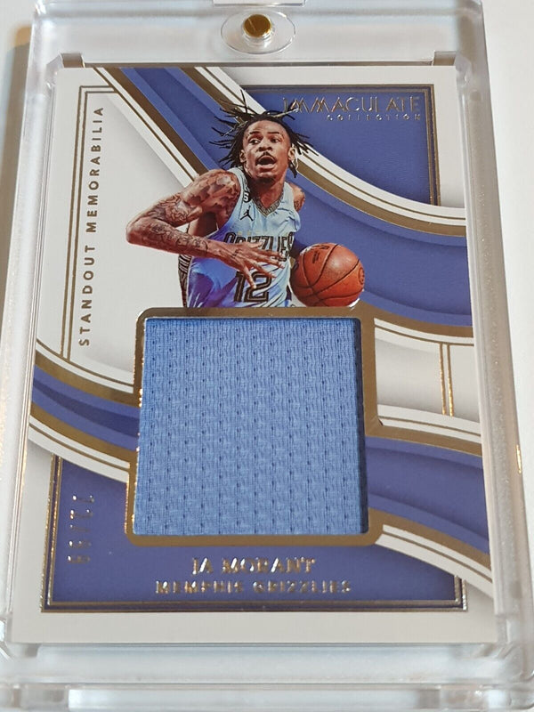 2022 Panini Immaculate Collection Ja Morant #PATCH /99 Game Worn Jersey - Rare