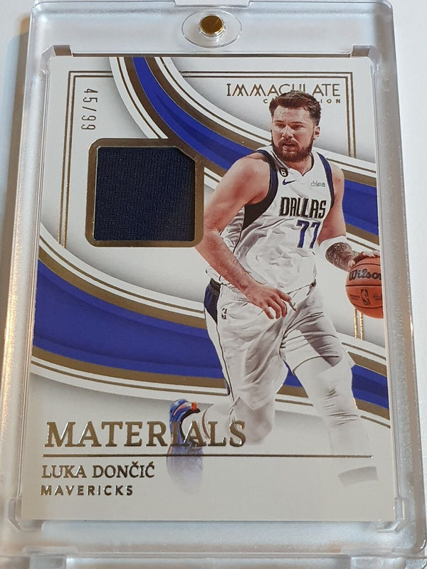 2022 Panini Immaculate Collection Luka Doncic #PATCH /99 Game Worn Jersey