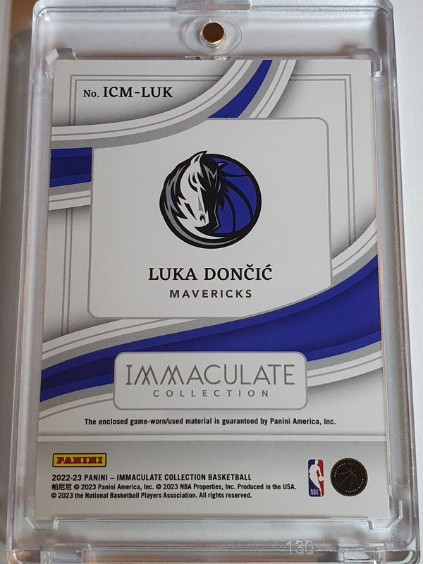 2022 Panini Immaculate Collection Luka Doncic #PATCH /99 Game Worn Jersey