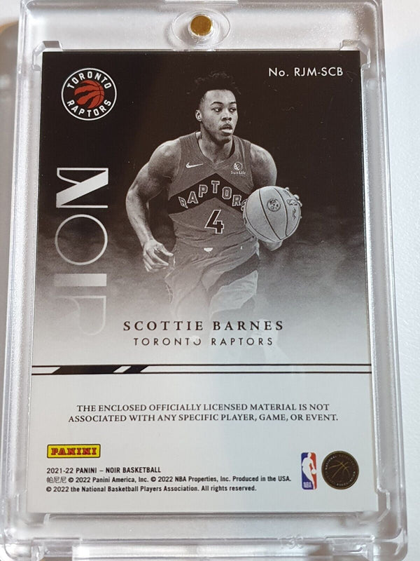 2021 Panini Noir Scottie Barnes Rookie #PATCH /99 Rookie Jumbo Materials - Rare