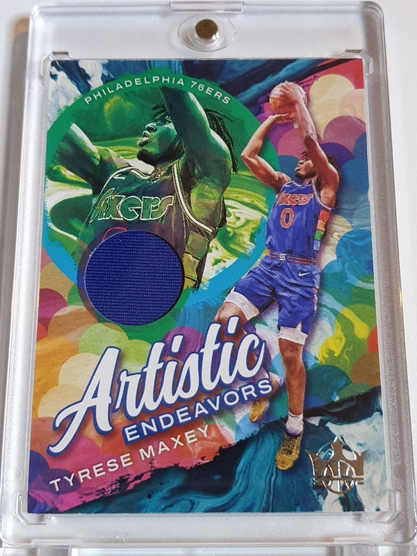 2021 Panini Court Kings Tyrese Maxey #PATCH Game Worn Jersey - Rare