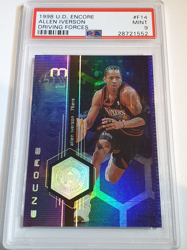 1998 Upper Deck Encore Allen Iverson #F14 Driving Forces - PSA 9 (POP 3)