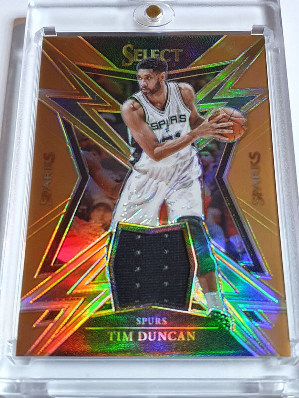 2017 Select Tim Duncan #Patch COPPER /49 Game Worn Jersey  - Ready to Grade